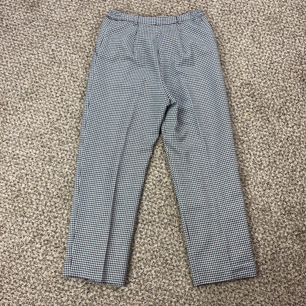 Vintage J'envie Herringbone Houndstooth Heritage Wool Trouser Pants - Picture 6 of 13